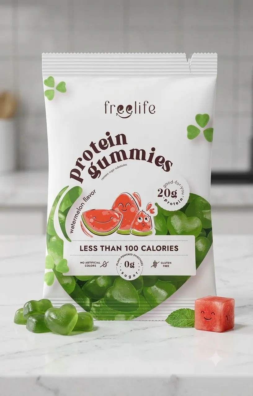 Free Life Protien Gummies Watermelon